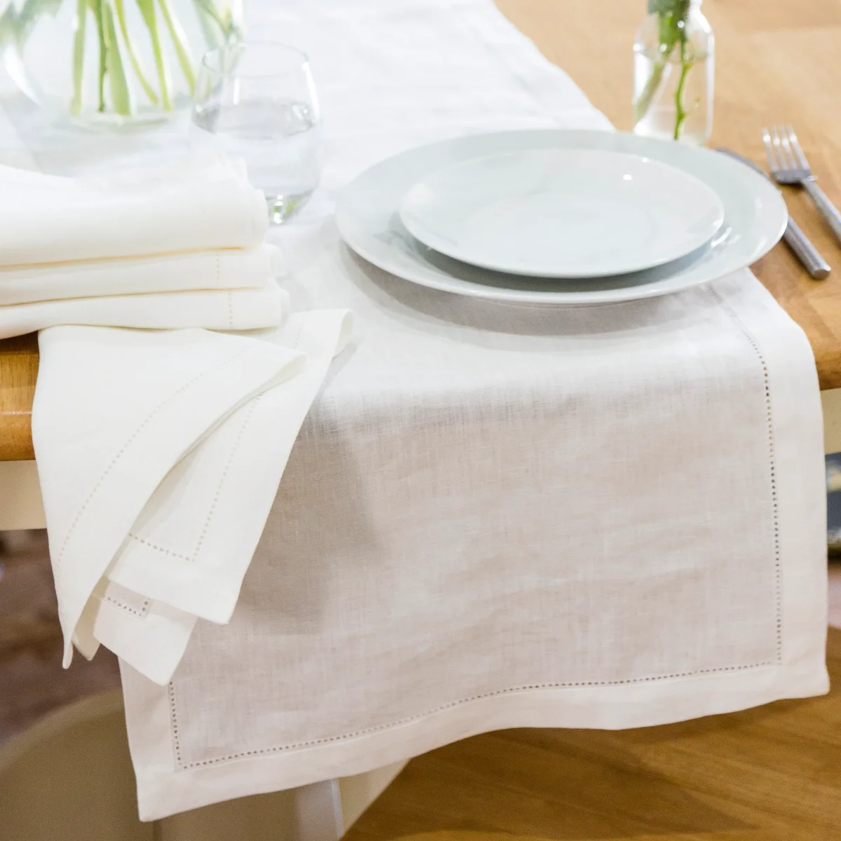Hemstitch Linen Table Runner - Image 6
