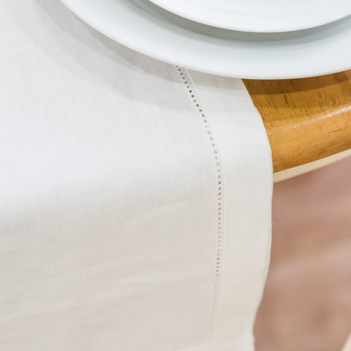 Hemstitch Linen Table Runner - Image 4