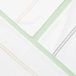 Classic Hotel 300 Thread Count Housewife Pillowcase Pair with Coloured Embroidery